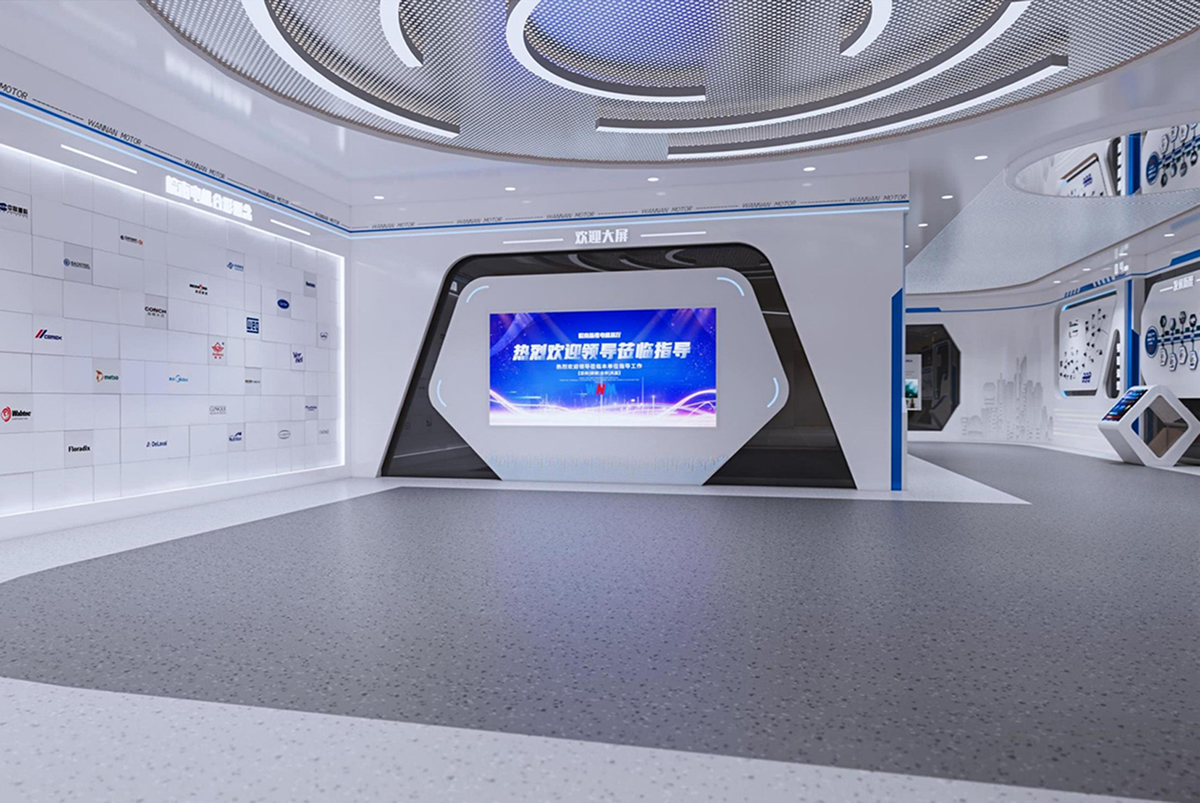 涇縣皖南電機(jī)500平方展廳裝修